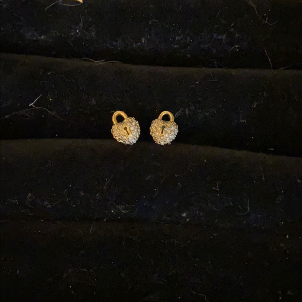 Juicy Couture lock & key stud earrings